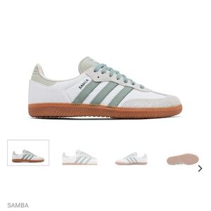 Sambas Women’s OG White Silver Green - size 7.5, never worn